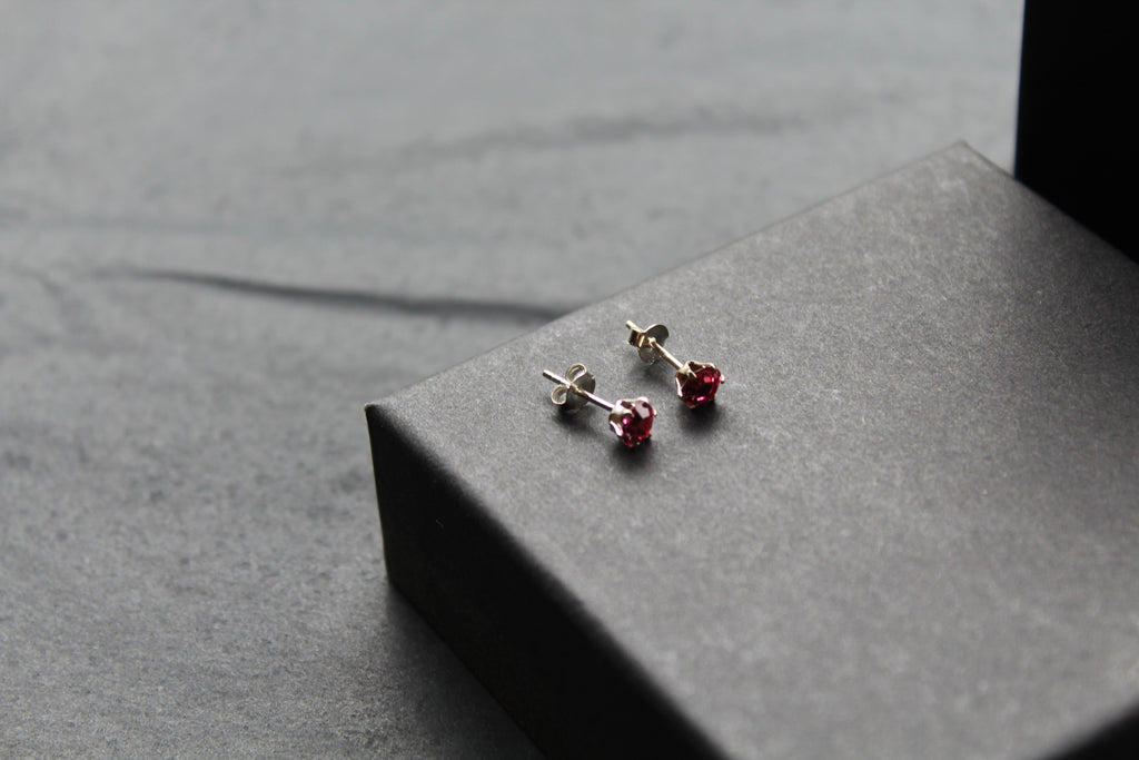 Rose Austrian Crystal Studs