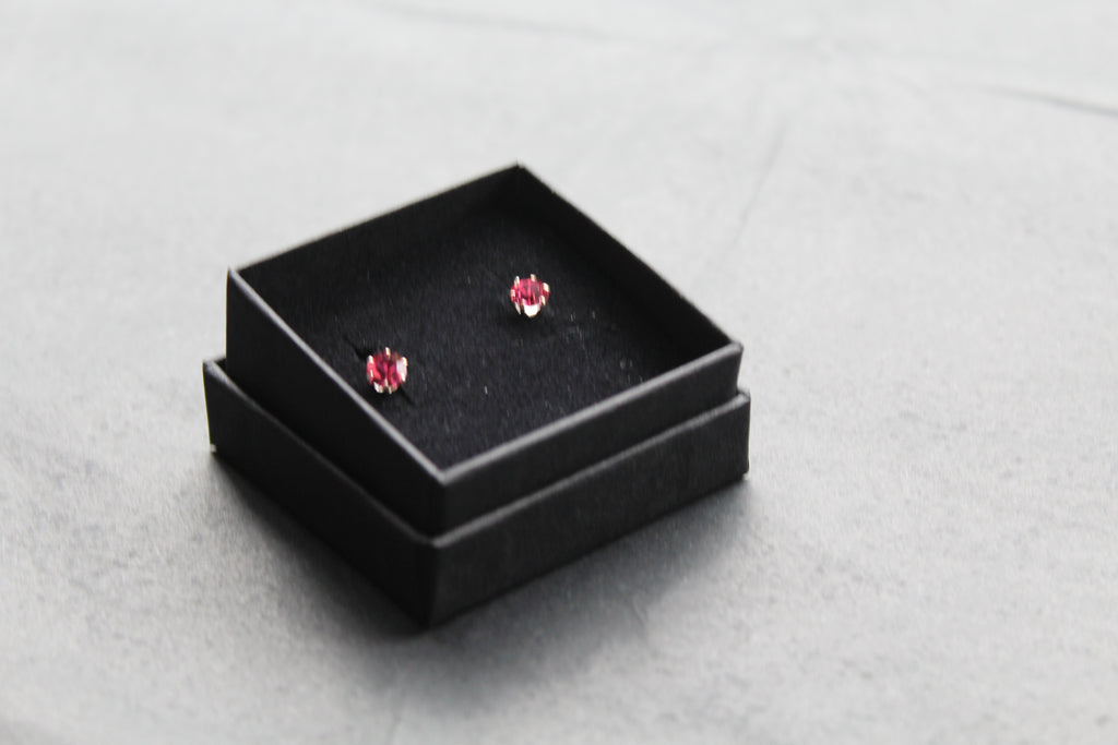 Rose Austrian Crystal Studs