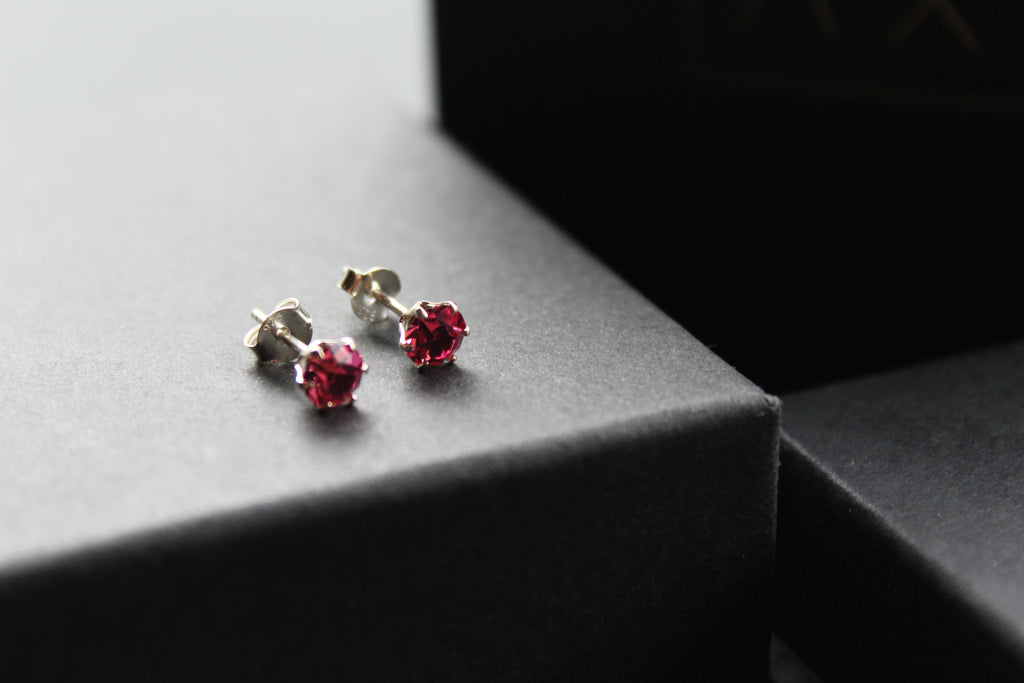 Rose Austrian Crystal Studs