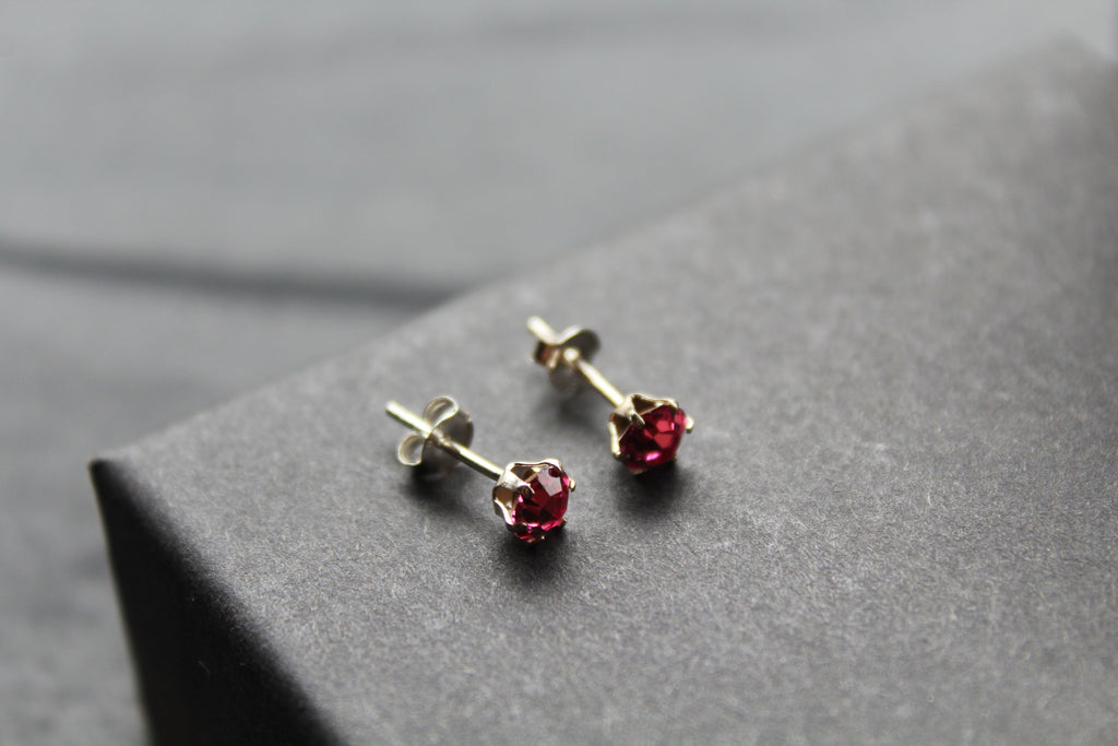 Rose Austrian Crystal Studs