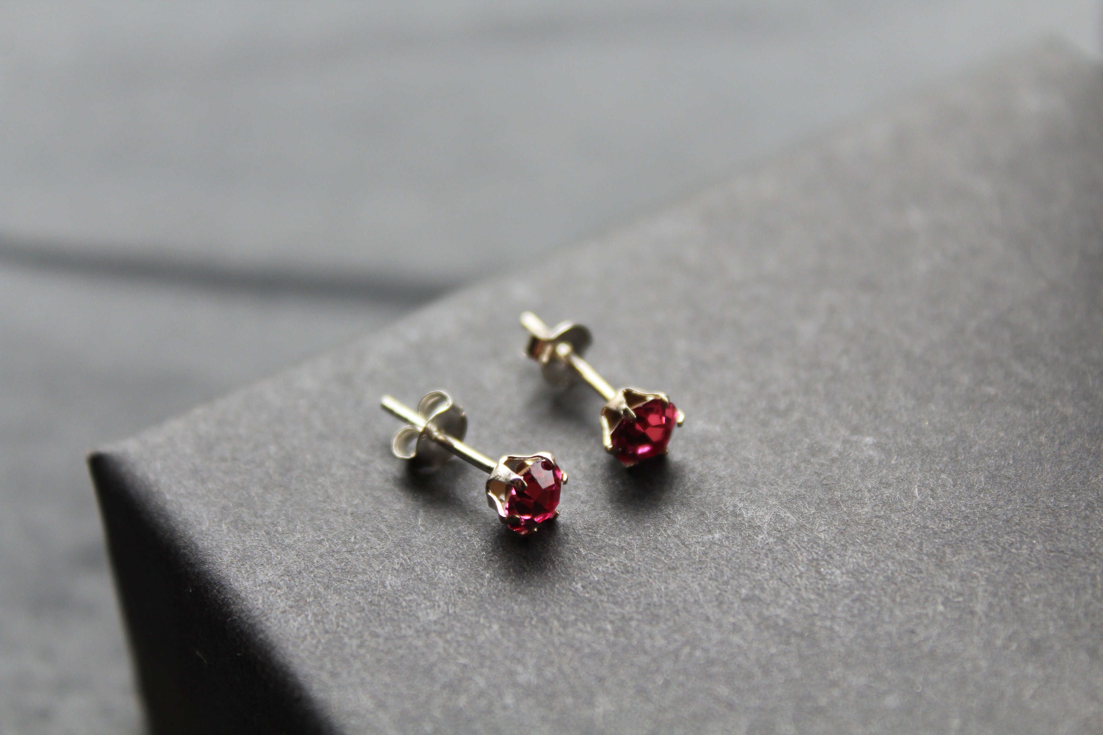Rose Austrian Crystal Studs