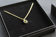 Load image into Gallery viewer, Round Peridot Pendant and Chain
