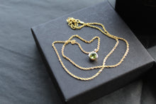 Load image into Gallery viewer, Round Peridot Pendant and Chain
