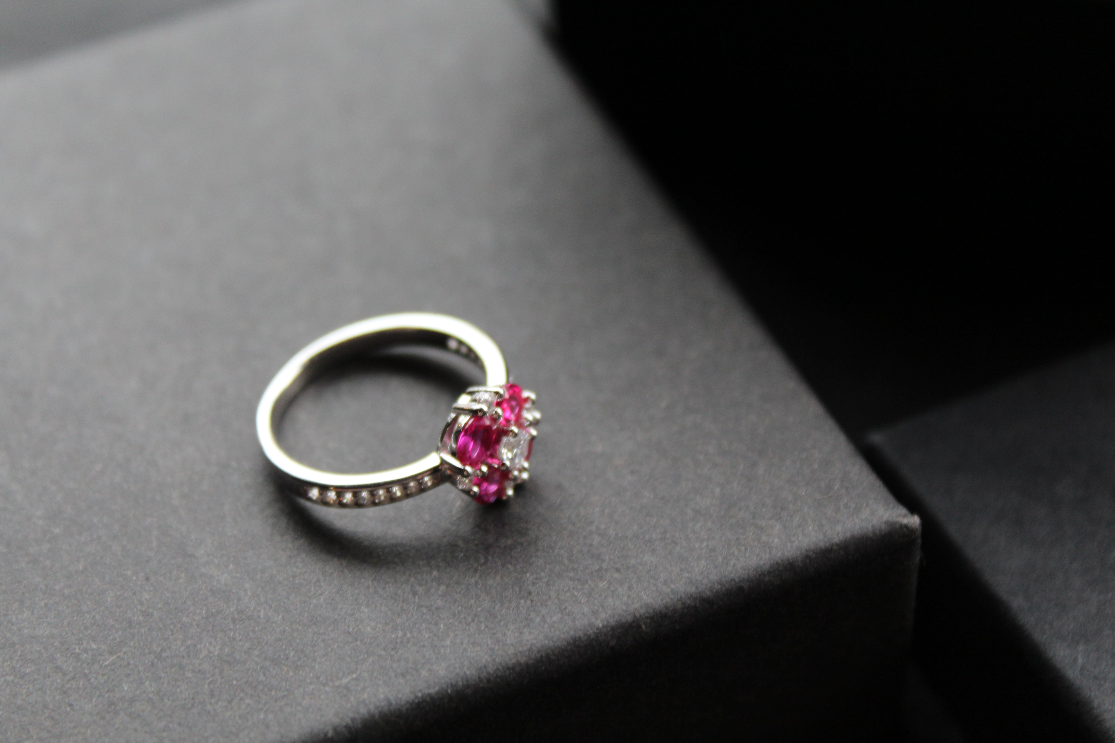 Ruby Cubic Zirconia Vintage Clover Ring