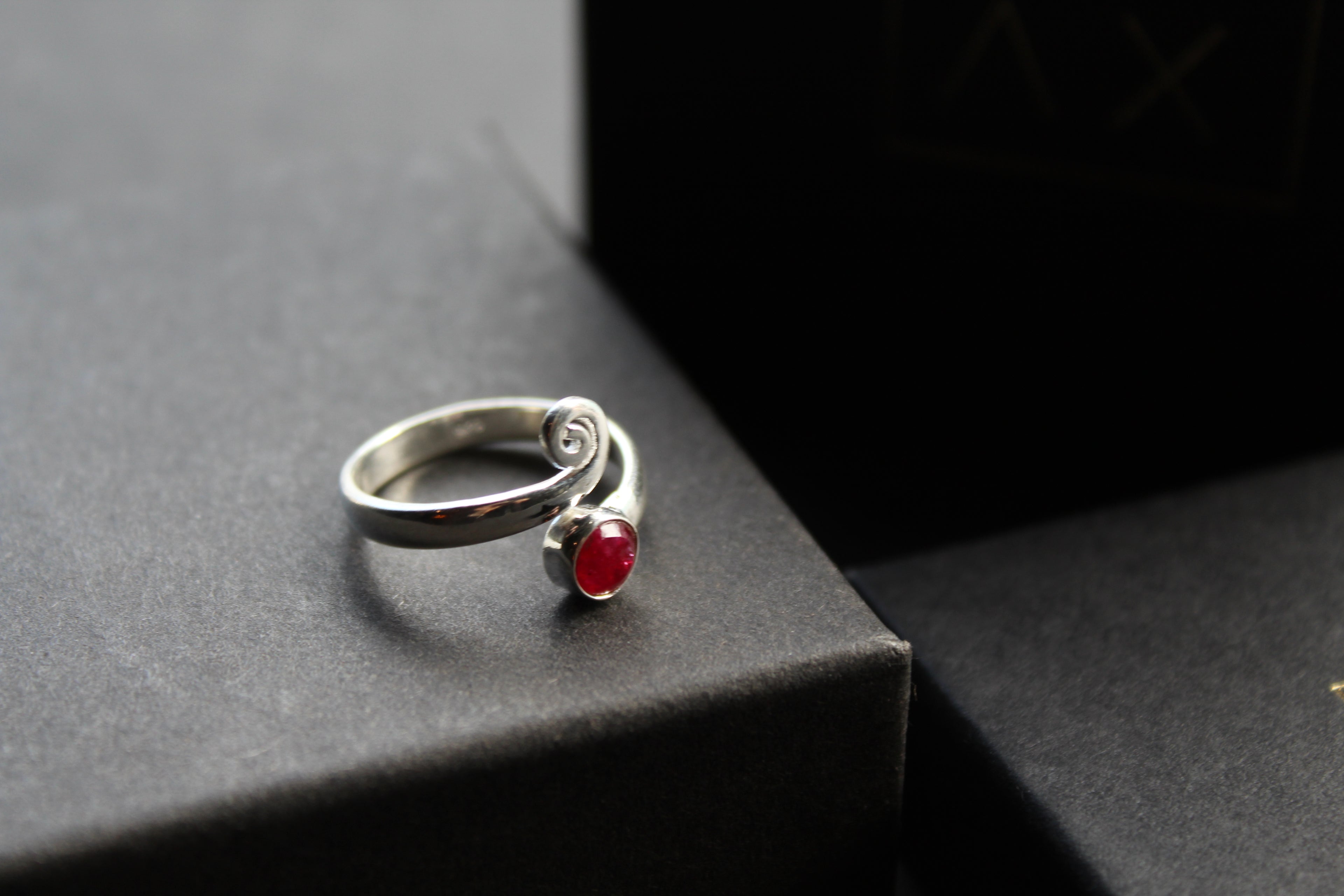 Ruby Red Adjustable Ring