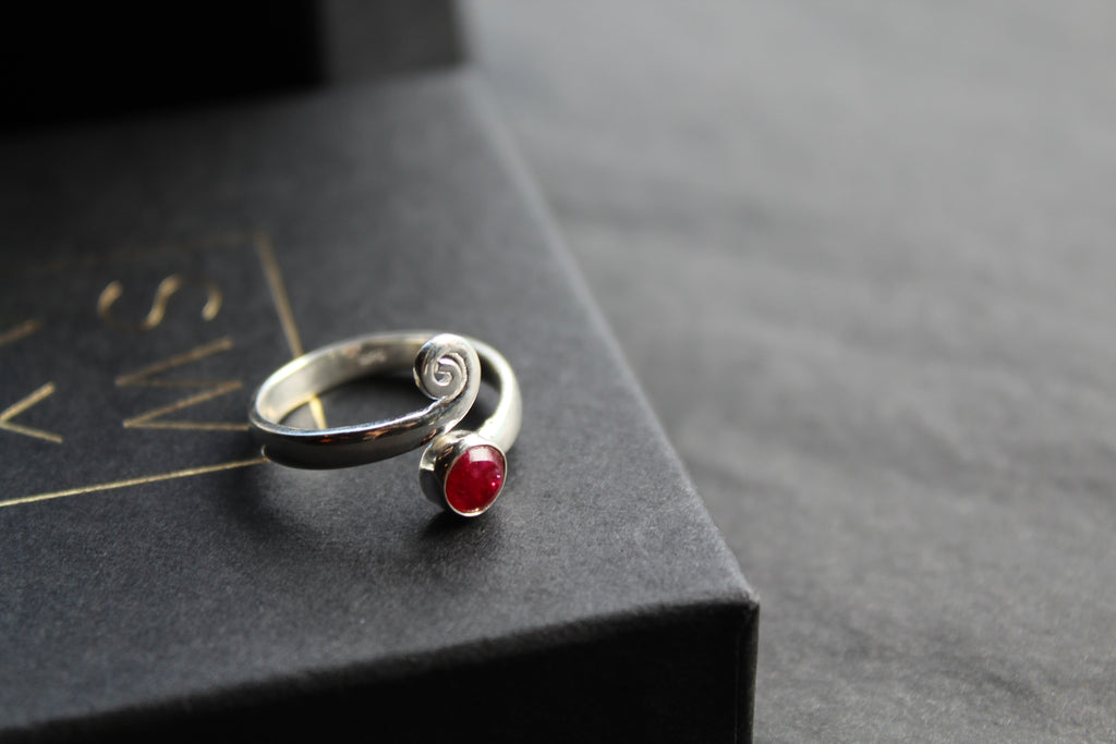 Ruby Red Adjustable Ring