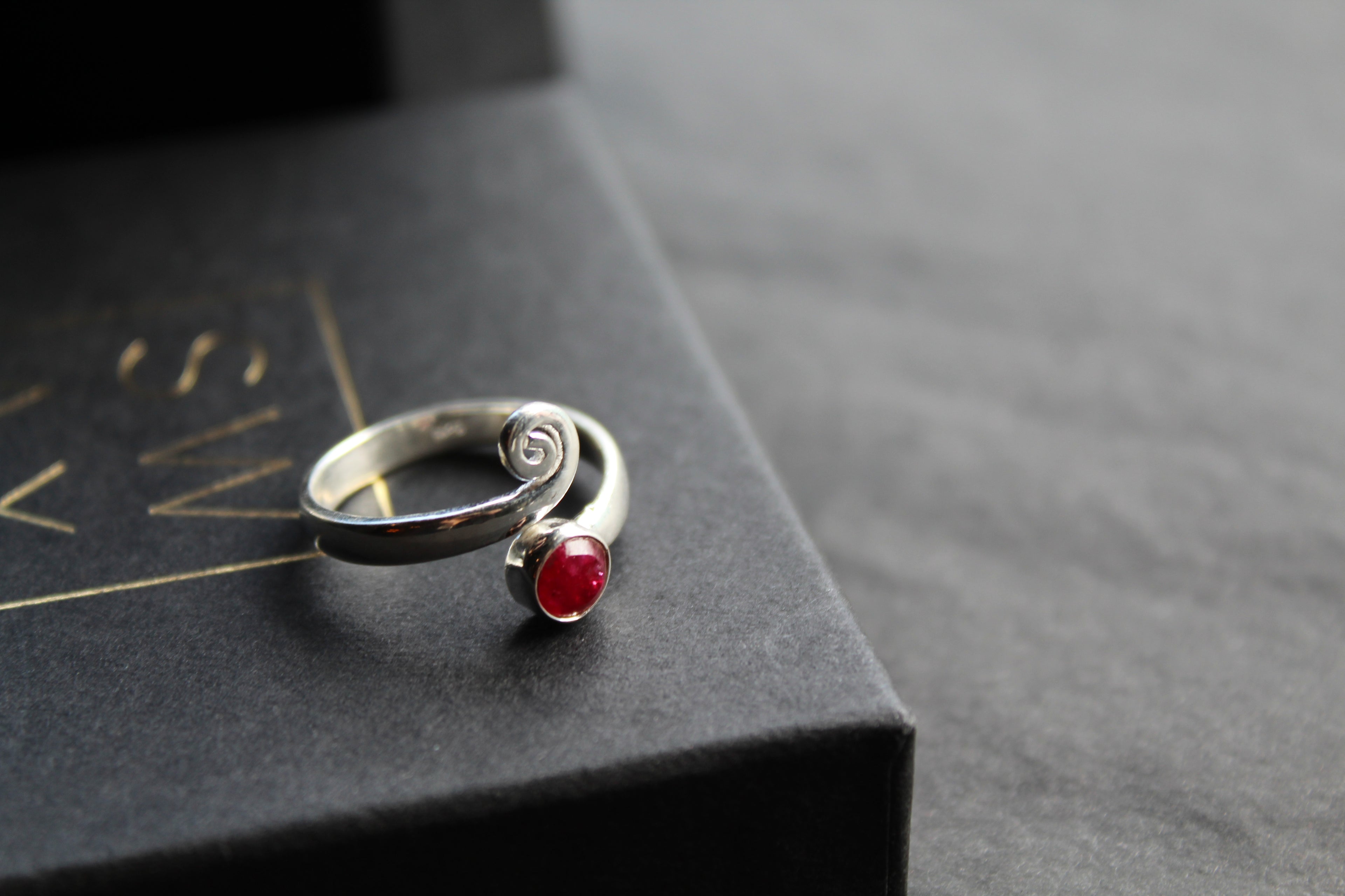 Ruby Red Adjustable Ring