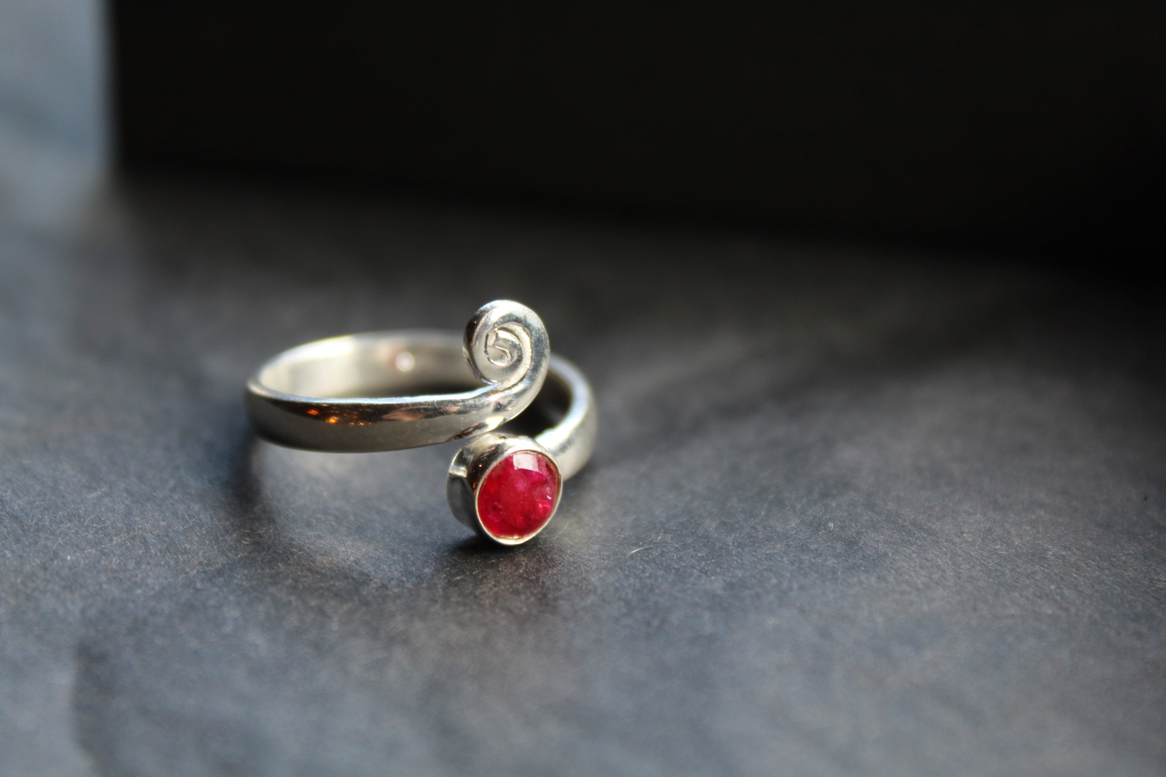 Ruby Red Adjustable Ring