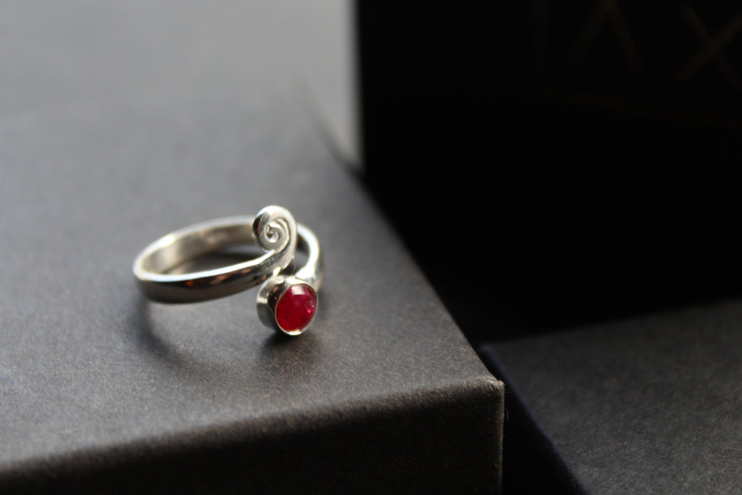 Ruby Red Adjustable Ring