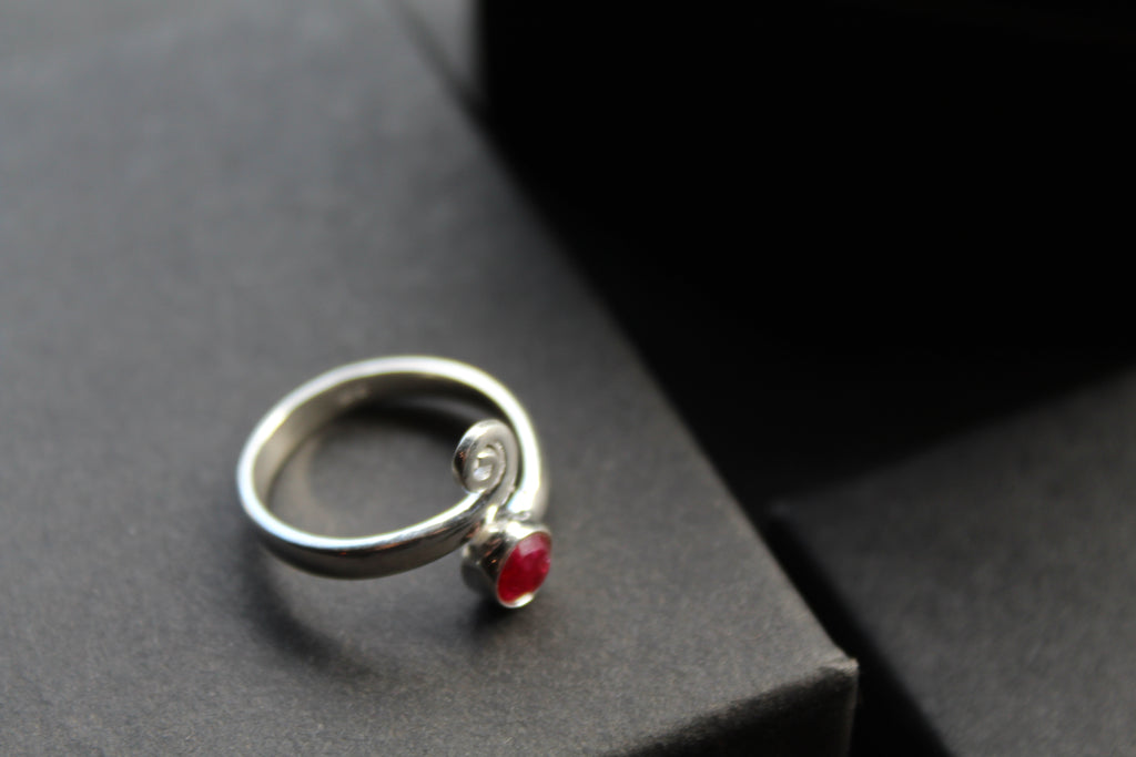 Ruby Red Adjustable Ring