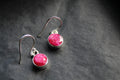 Ruby Round 8mm Drop Earrings