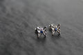 Sapphire Blue Crystal Butterfly Studs