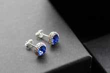 Load image into Gallery viewer, Sapphire Blue Crystal Studs
