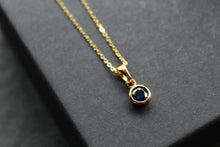 Load image into Gallery viewer, Sapphire Blue Gold Plate Necklace
