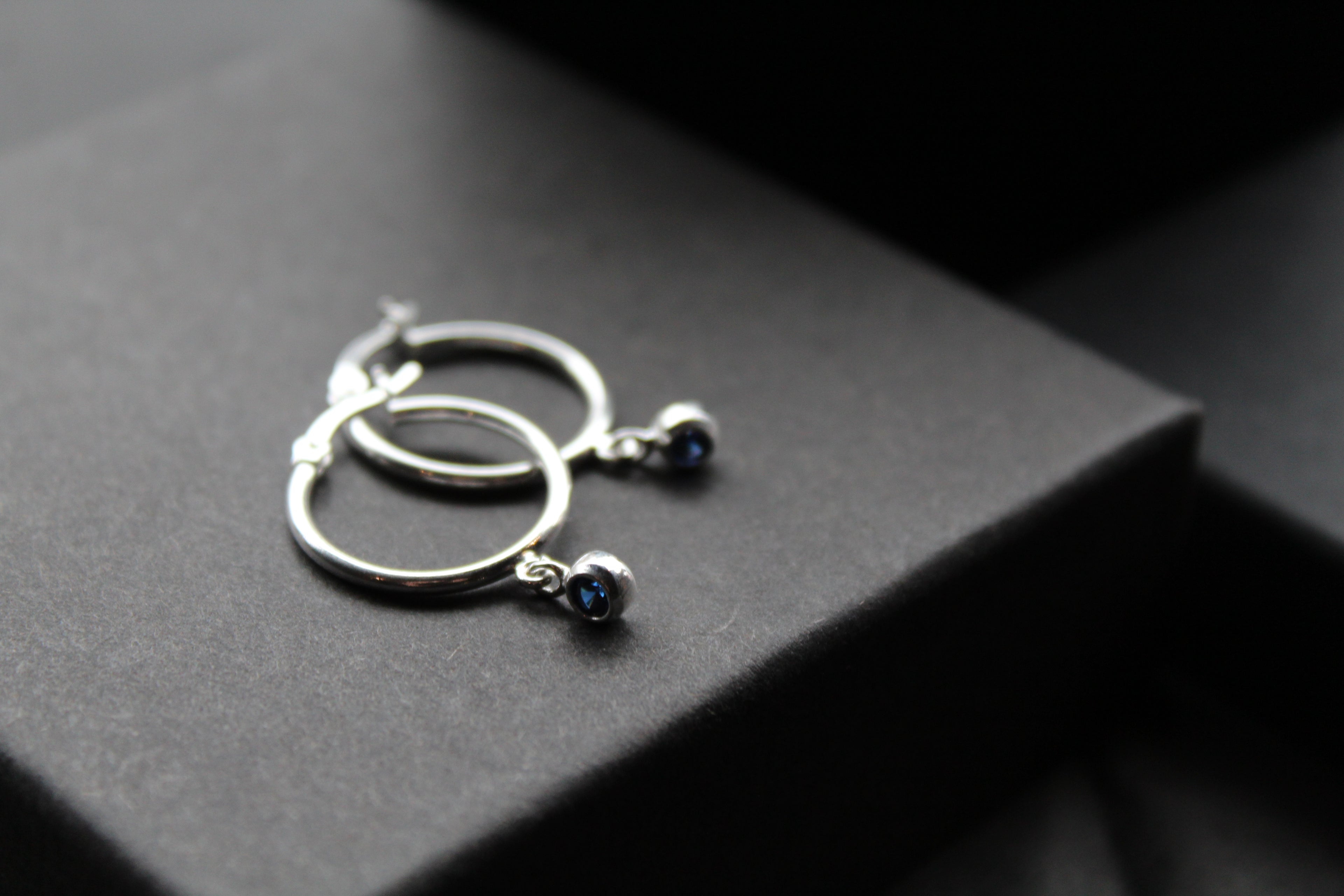 Sapphire Blue Hoops