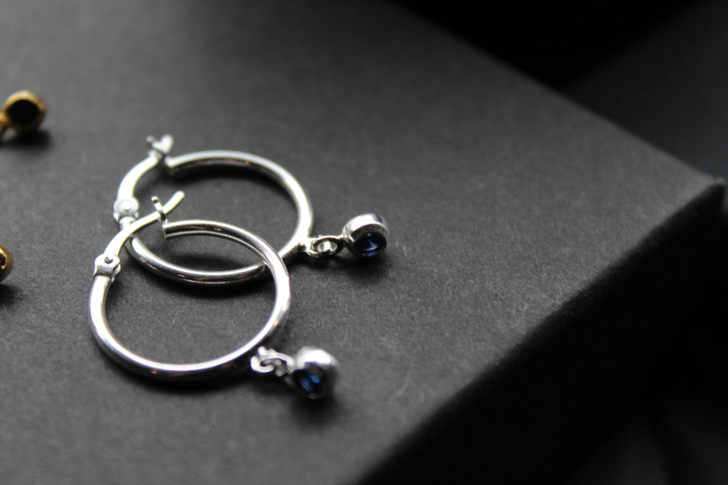 Sapphire Blue Hoops