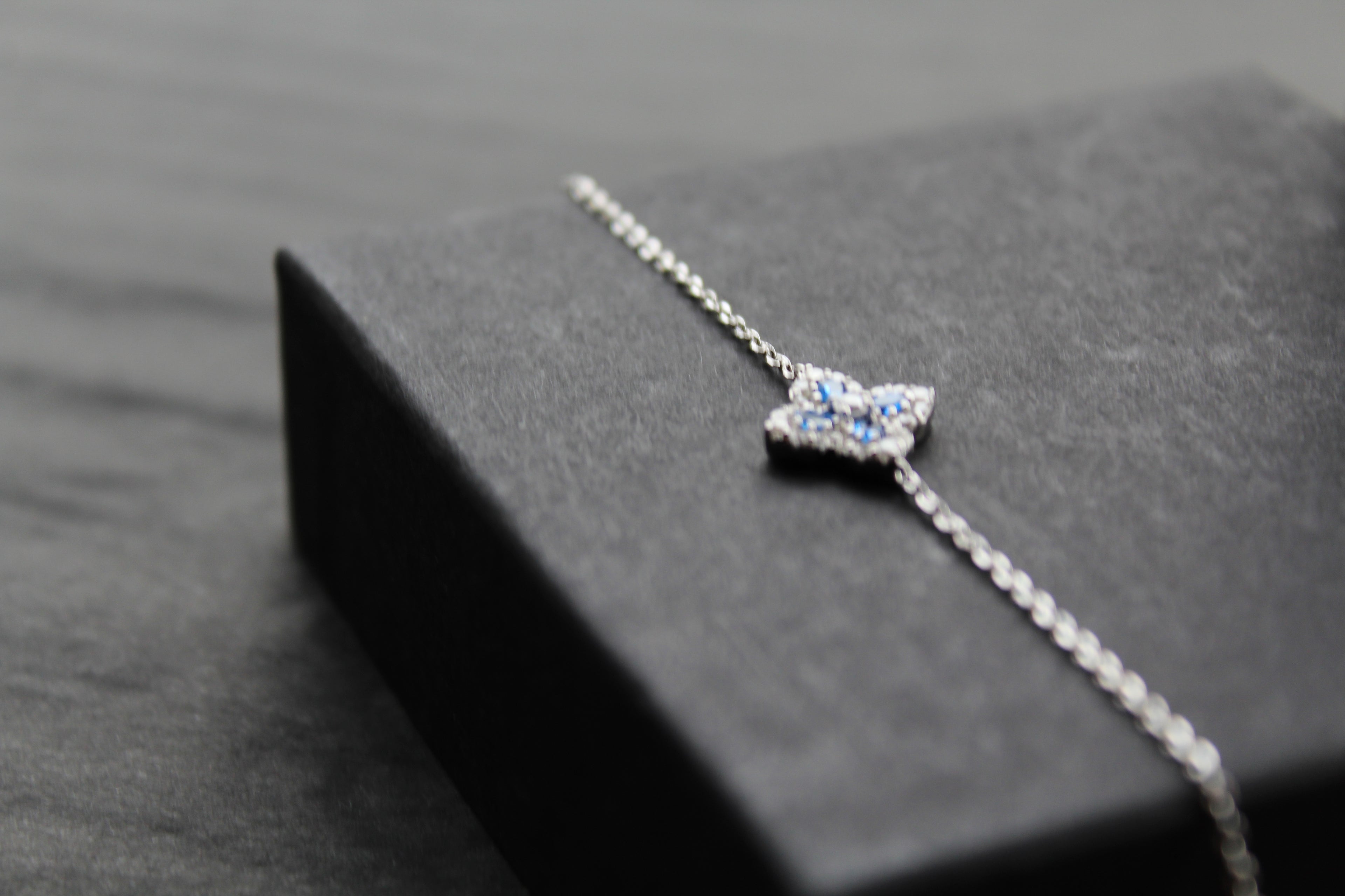 Sapphire CZ Classic Clover Bracelet
