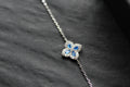 Sapphire CZ Classic Clover Bracelet