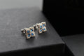 Sapphire CZ Classic Clover Earrings