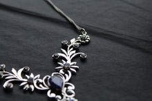Load image into Gallery viewer, Sapphire, Moonstone &amp; Blue Topaz Flowers Necklace
