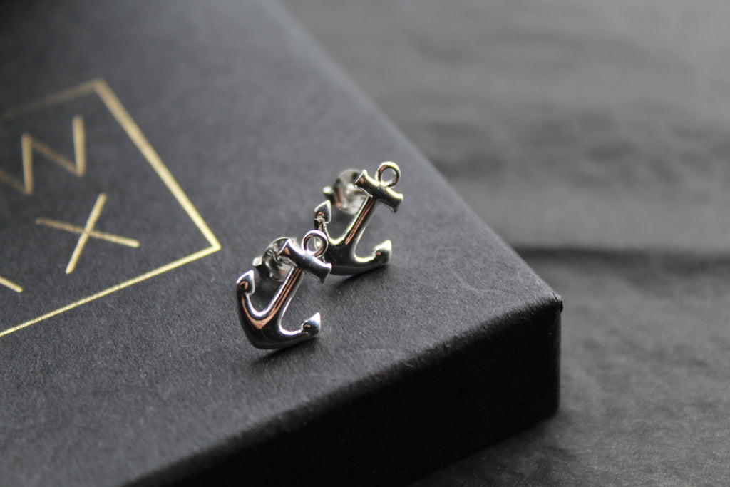 Silver Anchor Studs