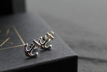 Load image into Gallery viewer, Silver Anchor Studs
