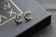 Load image into Gallery viewer, Silver Anchor Studs
