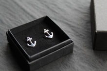 Load image into Gallery viewer, Silver Anchor Studs
