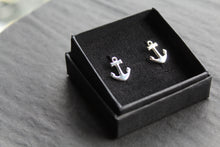 Load image into Gallery viewer, Silver Anchor Studs
