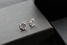 Load image into Gallery viewer, Silver Anchor Studs
