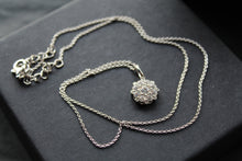 Load image into Gallery viewer, Silver CZ Forget Me Not Necklace
