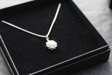 Load image into Gallery viewer, Silver CZ Forget Me Not Necklace
