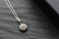 Silver CZ Forget Me Not Necklace