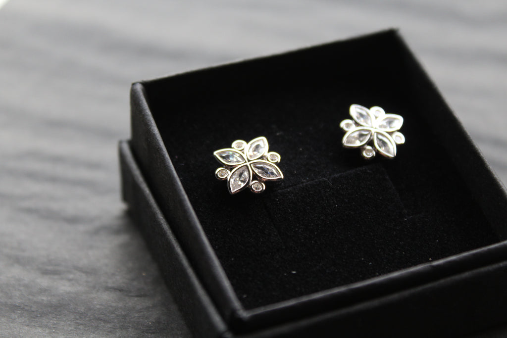 Silver CZ Shine Bright Earrings