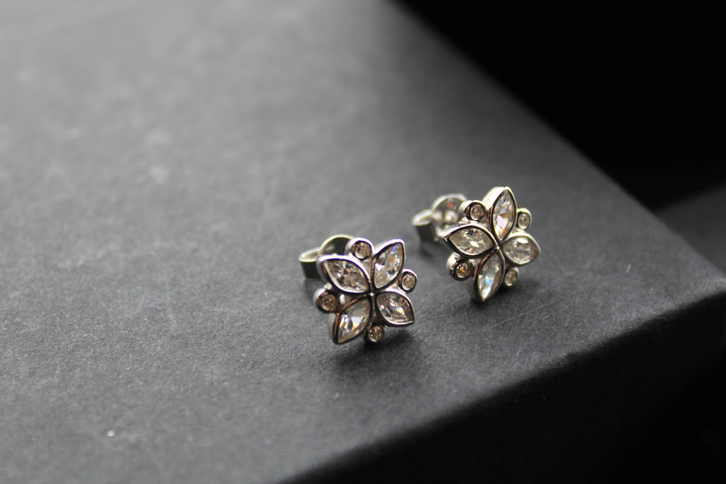 Silver CZ Shine Bright Earrings