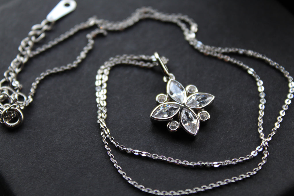 Silver CZ Shine Bright Necklace