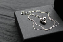 Load image into Gallery viewer, Silver Heart Meteorite Necklace
