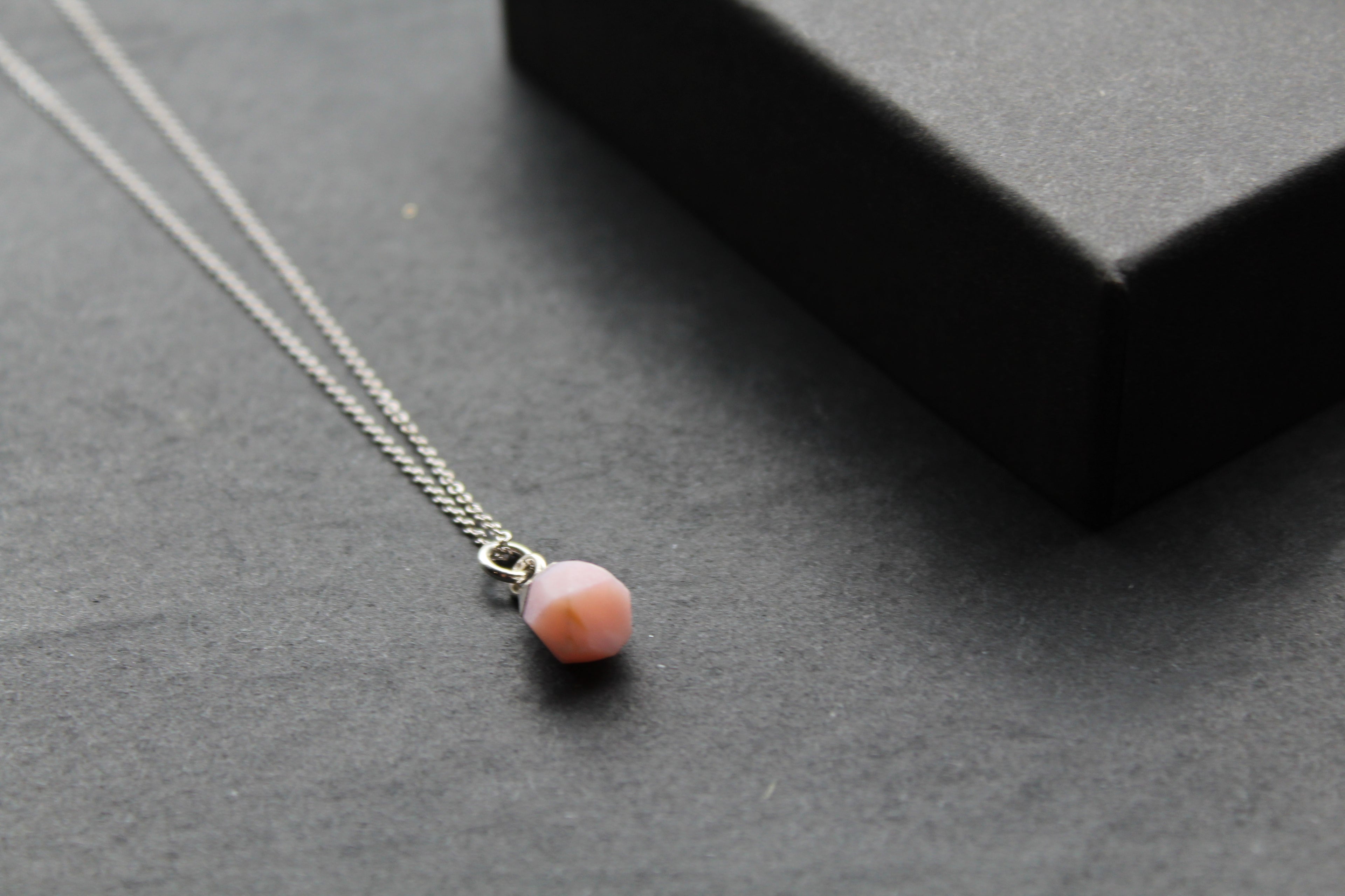 Pink Opal Rough Gemstone Necklace