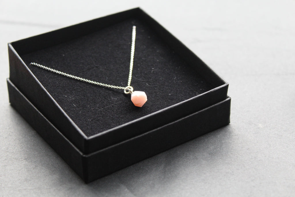 Pink Opal Rough Gemstone Necklace