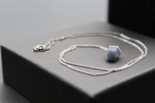 Load image into Gallery viewer, Silver Plated Sapphire Rough Gemstone Necklace
