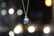 Load image into Gallery viewer, Silver Plated Sapphire Rough Gemstone Necklace
