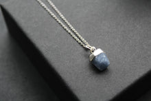 Load image into Gallery viewer, Silver Plated Sapphire Rough Gemstone Necklace
