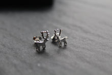 Load image into Gallery viewer, Silver Reindeer Studs
