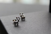 Load image into Gallery viewer, Silver Reindeer Studs
