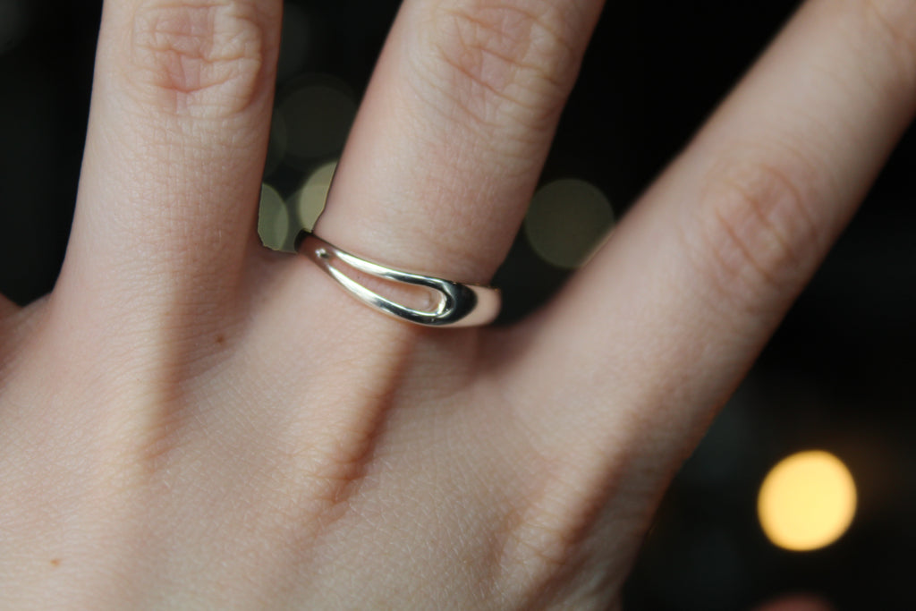 Silver Slit Ring