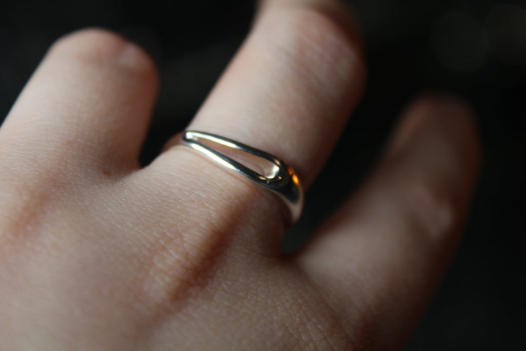 Silver Slit Ring