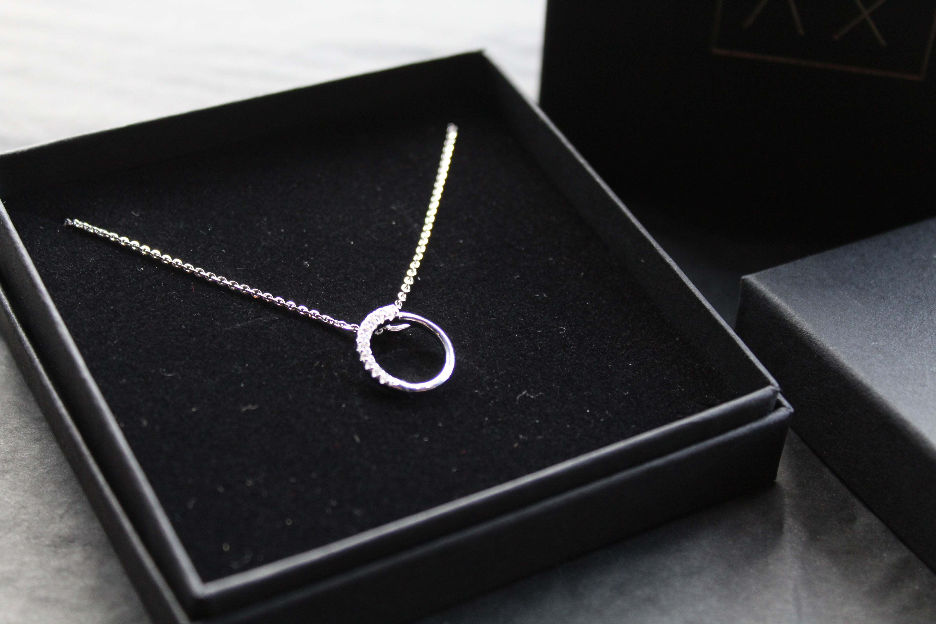 Silver Sparkle CZ Circle Pendant