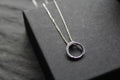Silver Sparkle CZ Circle Pendant