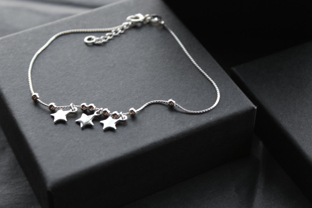 Silver Star Ankle Chain