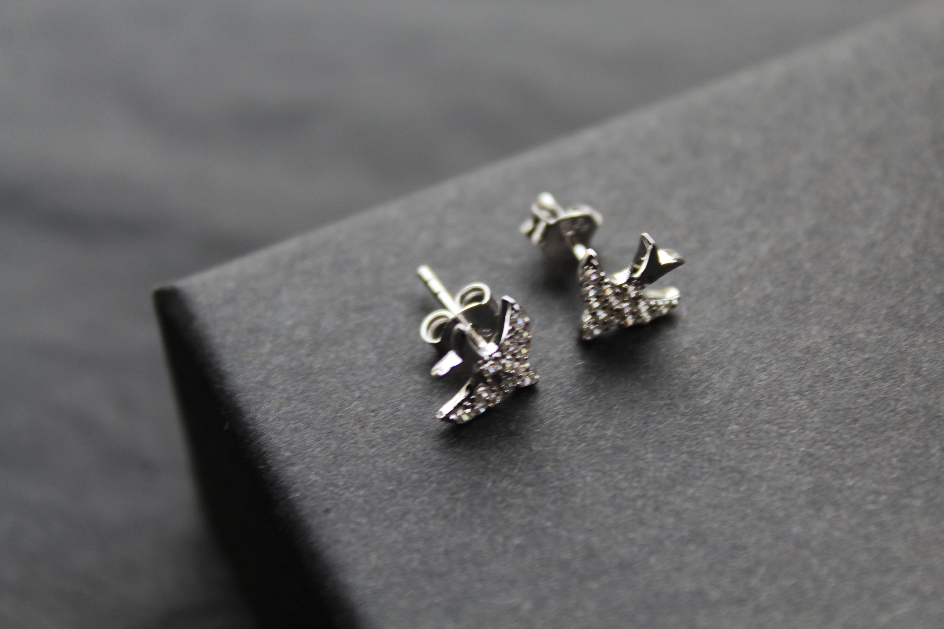 Silver Swift CZ Studs